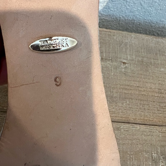 Badgley Mischka Campbell Silver Jeweled Sandal Ankle Strap High Heel Size 9 - Picture 8 of 9